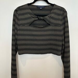 Tommy Hilfiger Black Striped Women's Top